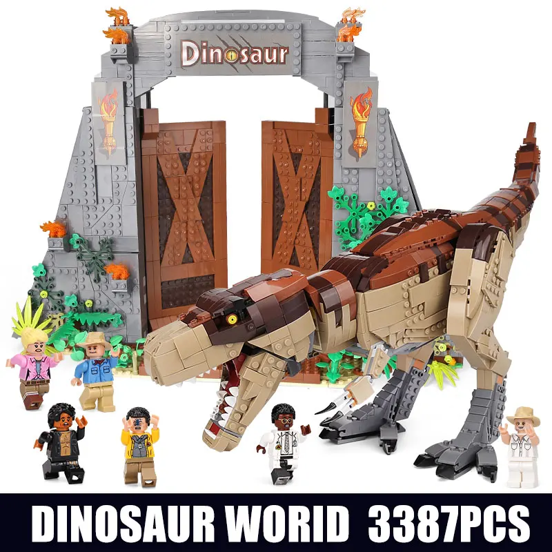 3509pcs DHL 61001 креативные игрушки, совместимые с 75936 T. rex Rampage, игрушки динозавров, строительные блоки, кирпичи в сборе, Детский Рождественский подарок - Цвет: 3509pcs