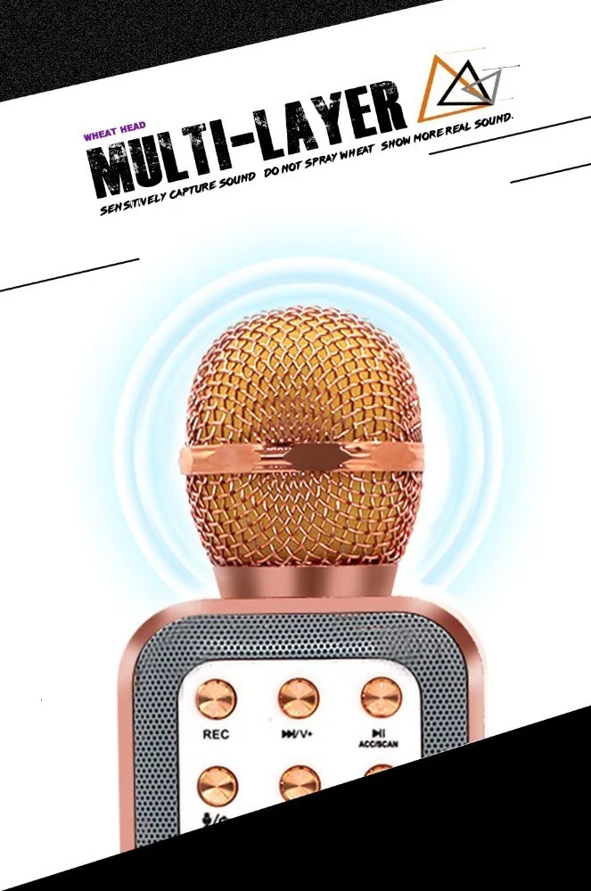 WS-1818 беспроводной Bluetooth ручной микрофон динамик с коробкой светодиодные микрофоны для онлайн классной комнаты учителя VIPkids детей