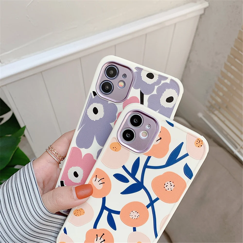 

Straight-edge frosted silicone shockproof phone case, electroplated frame for Iphone 12 11 Pro Max X XS XSMAX XR 7 8 Plus