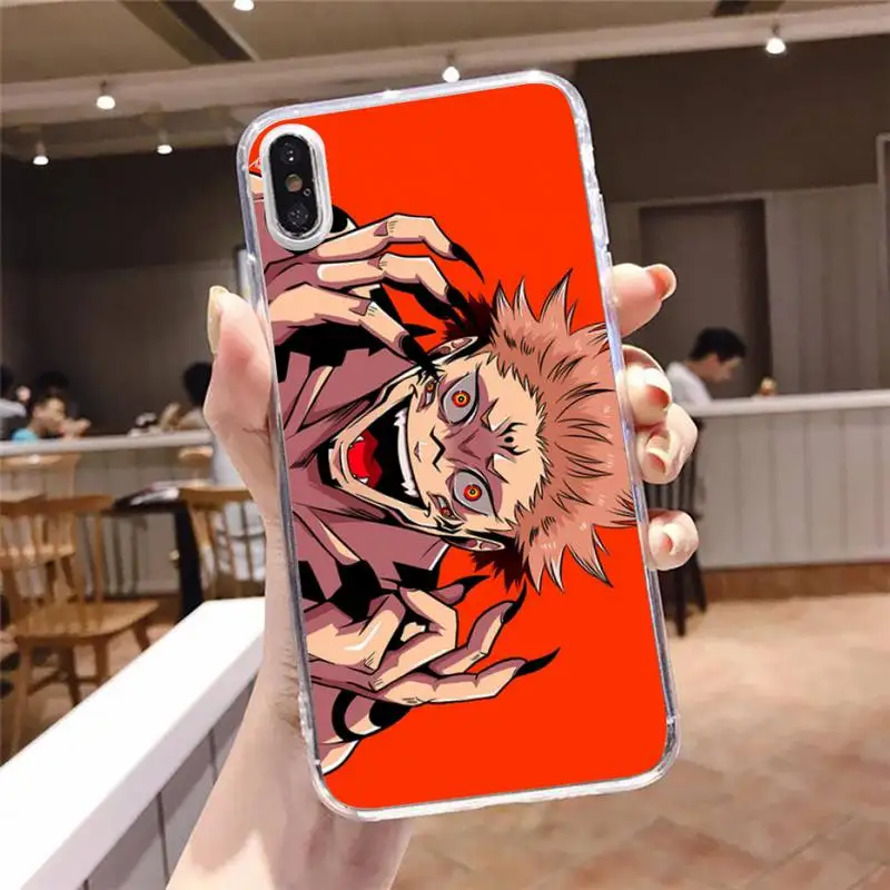 

Jujutsu Kaisen Yuji Itadori Phone Case Transparent soft For iphone 5 5s 5c se 6 6s 7 8 11 12 plus mini x xs xr pro max