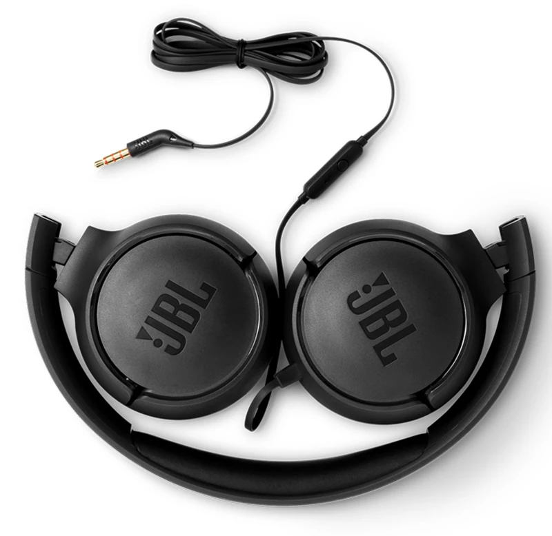 JBL T500 проводной чистый бас наушники спортивные игры тренажерный зал гарнитура складная 1-кнопочный пульт светильник с микрофоном для iPhone