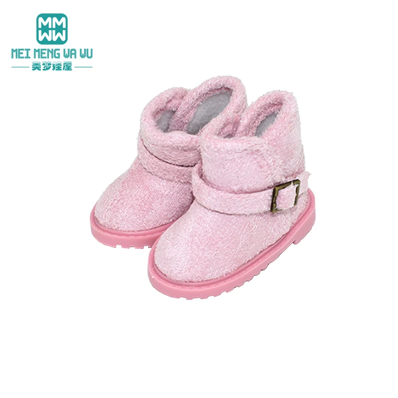 

5.6cm*2.6cm Mini Doll shoes for 1/6 BJD YOSD EXO Toys Doll accessories Fashion snow Plush wool boots