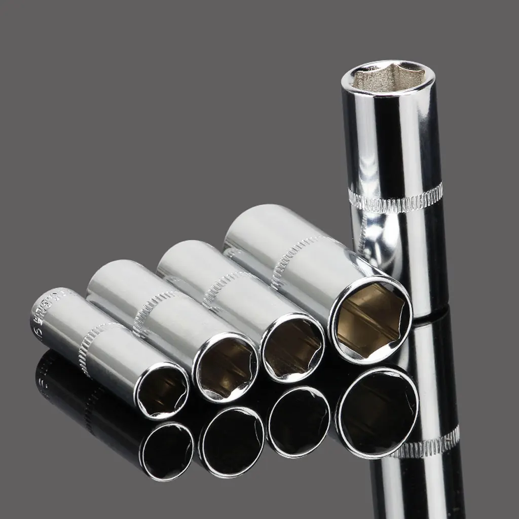 

1 шт. 1/4 дюймовый накопитель 6,3 мм хром-ванадиевая 6-точечный глубокое гнездо для тяжелых условий эксплуатации пневматические инструменты по ...