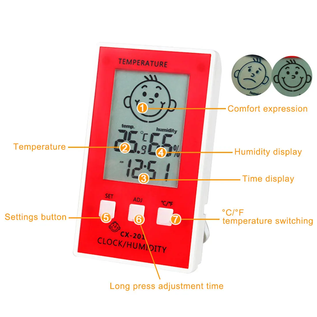 Precise Hygrometer Digital Clock Temperature Logger Humidity Meter Thermometre Higrometre Indoor Outdoor Thermometer | Инструменты