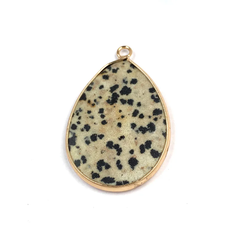 

1pcs Natural Stone Agates Charm Pendant Water Drop Shape Necklace Earring Elegant Accessories or Jewelry Making Size 30x40mm