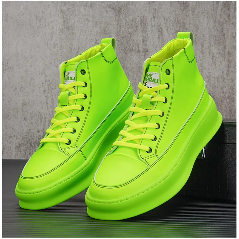 Мужские высокие кроссовки в стиле панк роскошная обувь на платформе