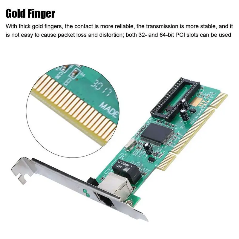 

10/100/1000M Gigabit Ethernet Lan Network Pci Card Adapter For Pc Laptop Computer