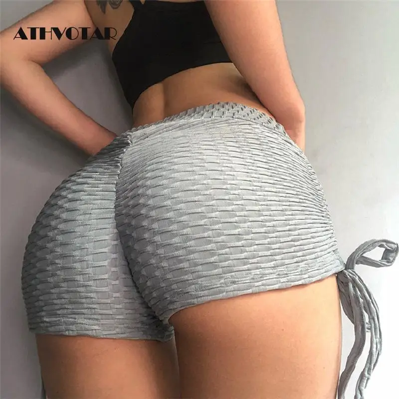Летние шорты ATHVOTAR модные женские для фитнеса тренажерного зала с высокой талией