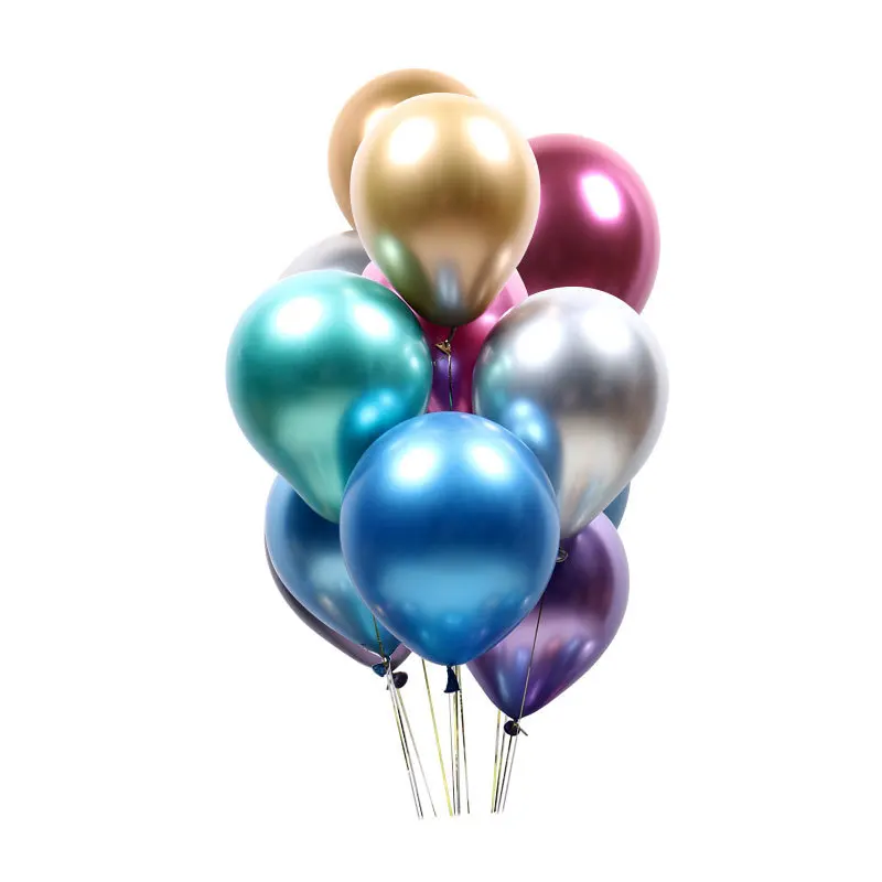 

50pcs 10inch Glossy Metal Pearl Latex Balloons Thick Chrome Metallic Colors helium Air Balls Birthday Party wedding Decoration