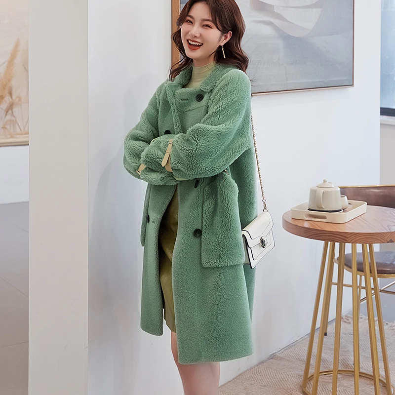 Smpevrg женское длинное шерстяное пальто Толстые Свободные пиджаки женские