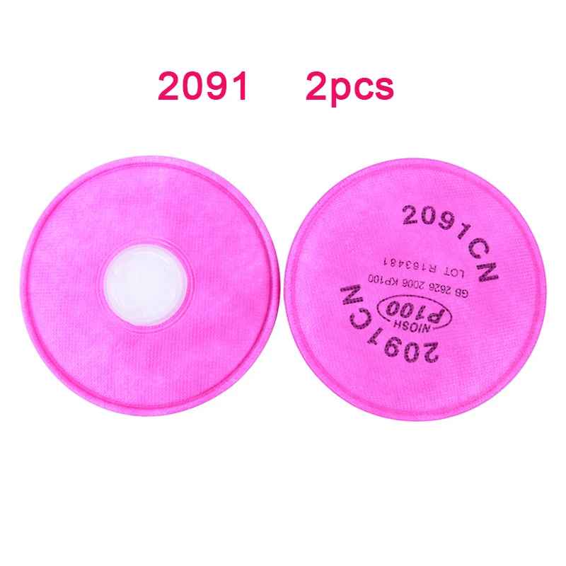 

Hot Koop 1 Paar/2 Stuks 2097/2091 Particulate Filter P100 Voor 3M 6200/6800/7502 Schilderen Spray Industrie masker Respirator