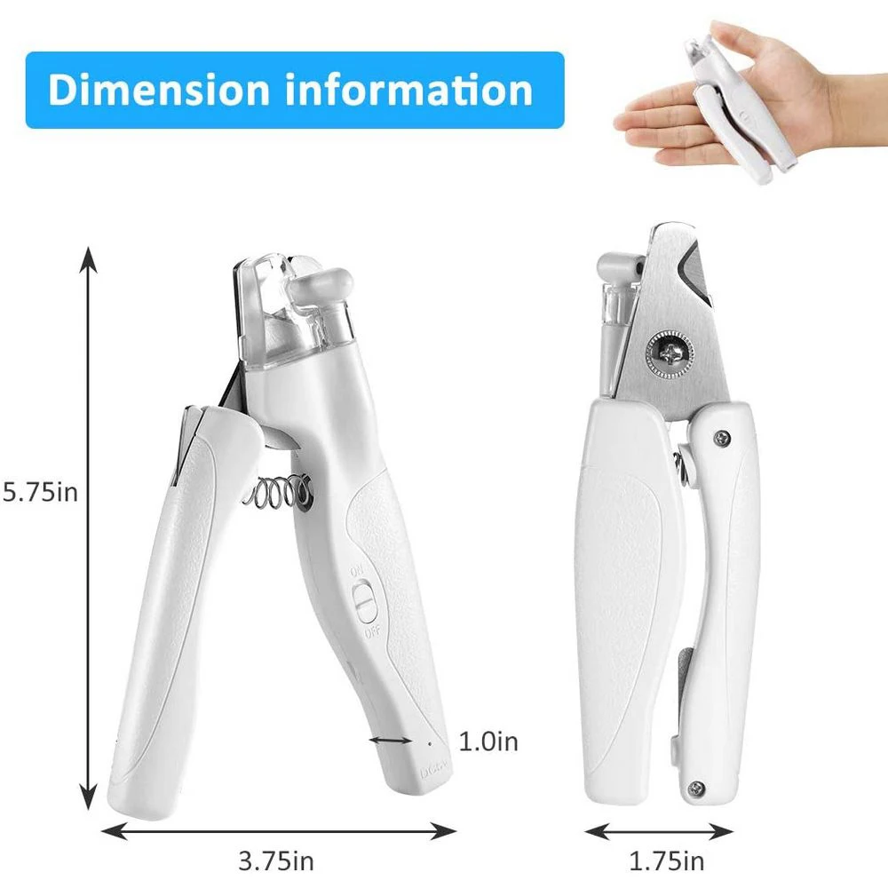 

Professional Pet Nail Clippers Pet Scissors Dog Cat Toe Nail Claw Scissors and Clippers with LED Light Animal Nail Trimmer
