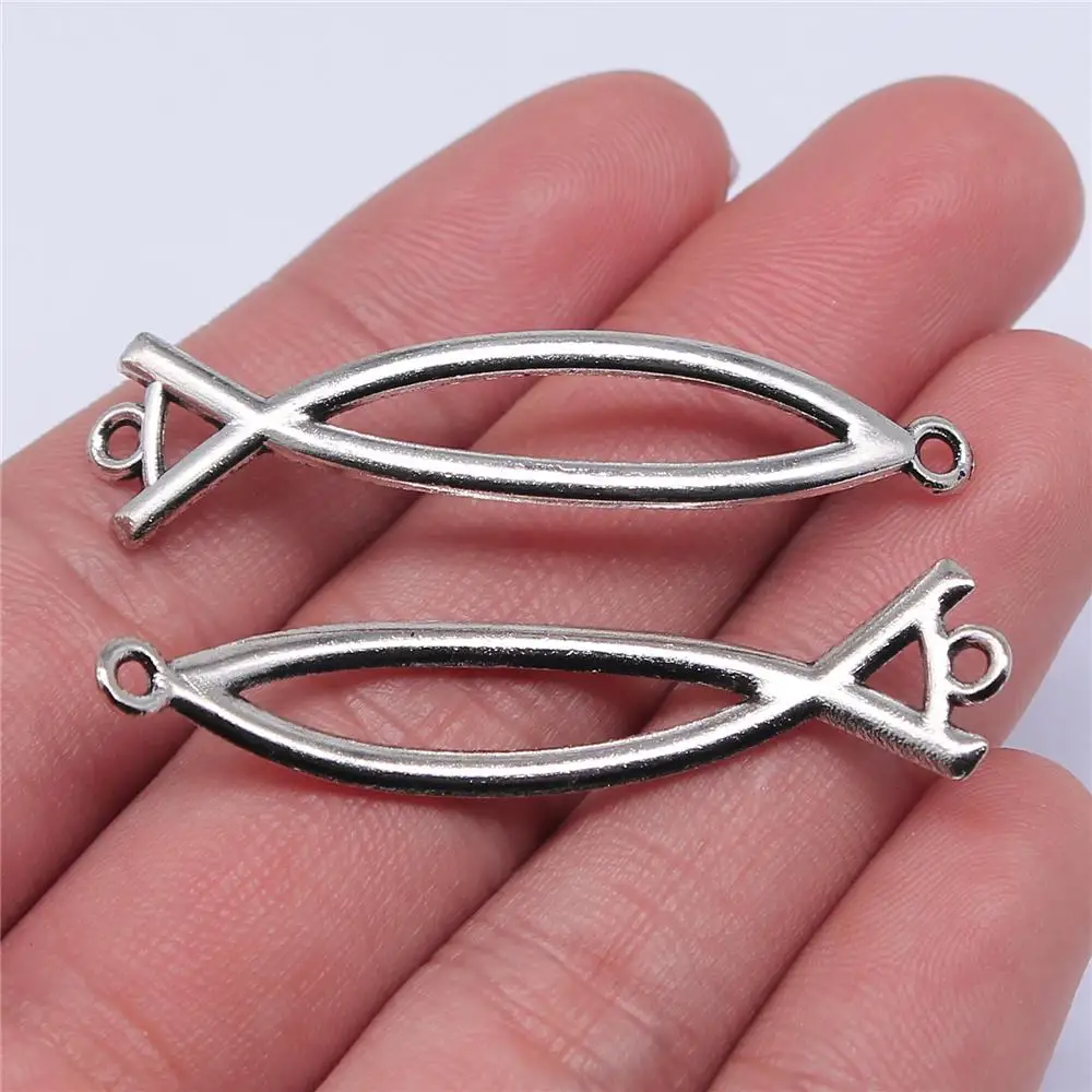 10 шт. посеребренные Подвески с Иисусом 48 х10 мм | Украшения и аксессуары