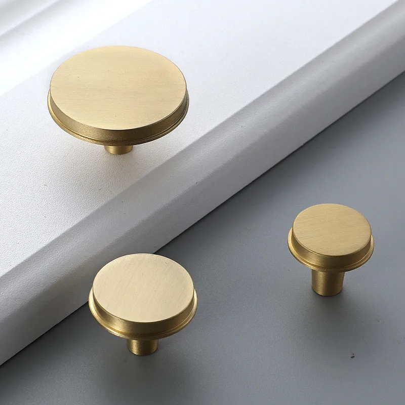 

Gold Brass Cabinet Knobs Nordic Kitchen Handles Bedroom Drawer Pull Handle Wardrobe Door Knob Bathroom Furniture Knobs