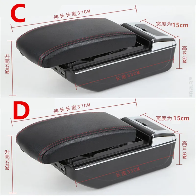 Подлокотник для Renault Clio 3 Captur центральный подлокотник Armres с USB интерфейсом