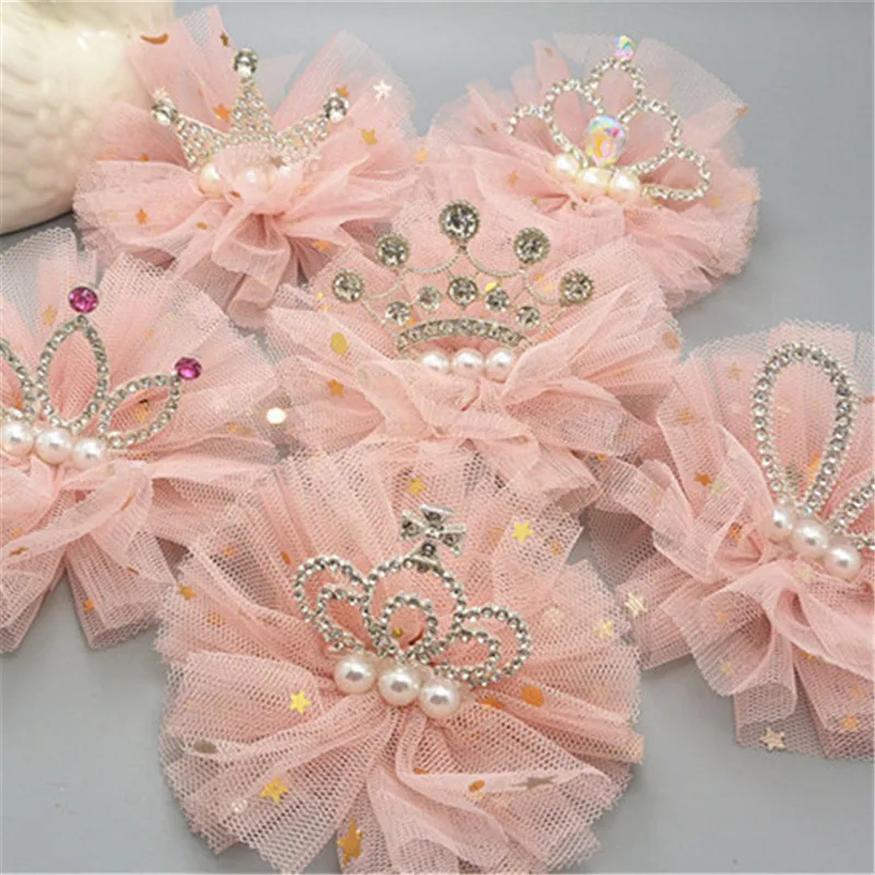 Новое поступление Детские блестящие заколки для волос с короной и стразами