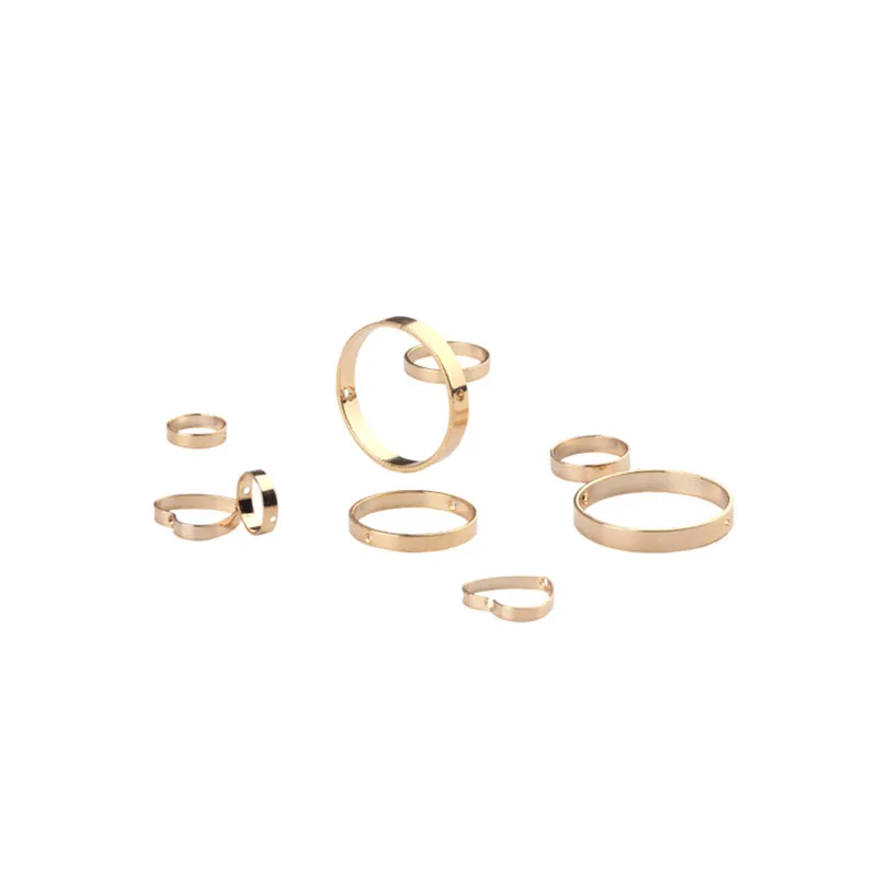 10 шт. медные серьги с отверстиями круглые для любви ожерелье кулон модный