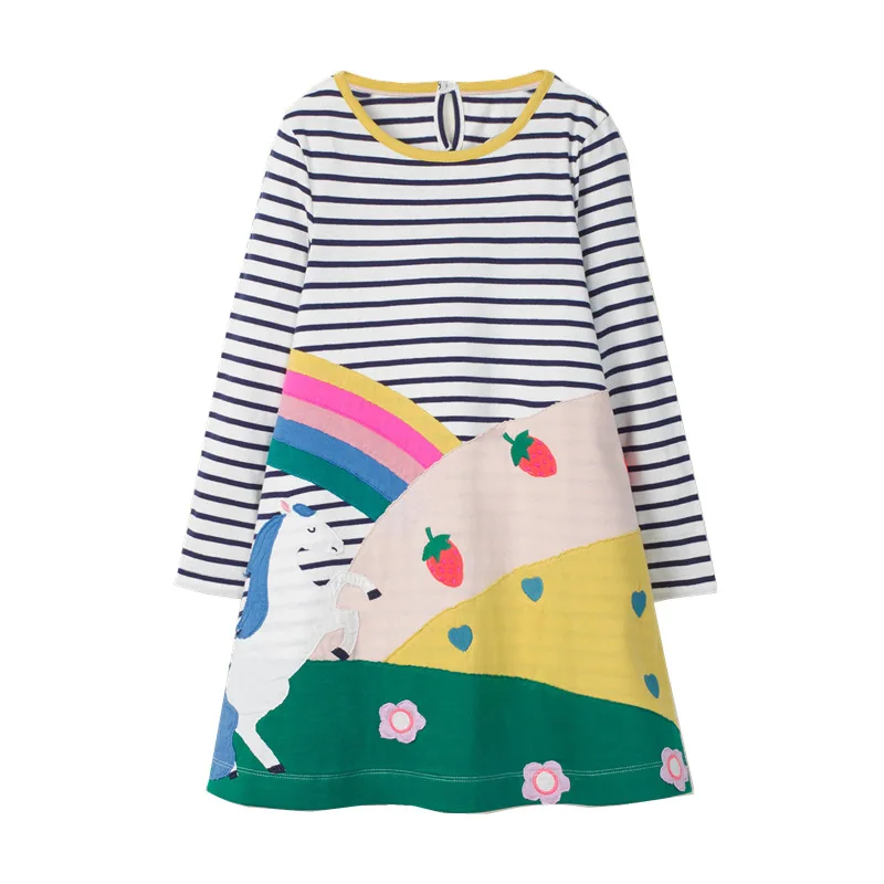 

Girls Dress Kids Clothes Sweater Hooded Dresses Autumn Winter Cute Girls Cotton Baby Clothing Animal Appliques Princess Dress