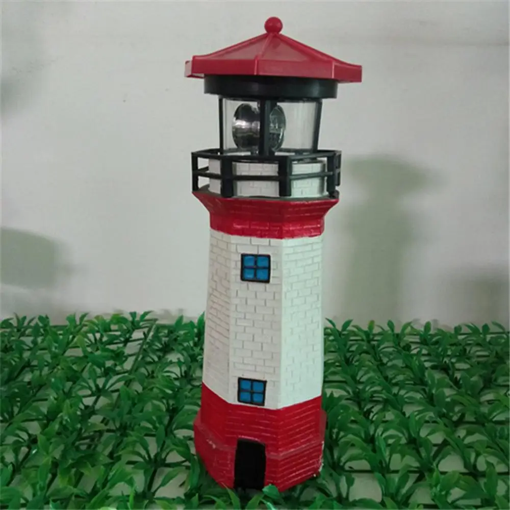 

Solar Garden Lighthouse Outdoor Yard Decoration Decorative And Durable Led Lighthouse Rotating Solar Lights