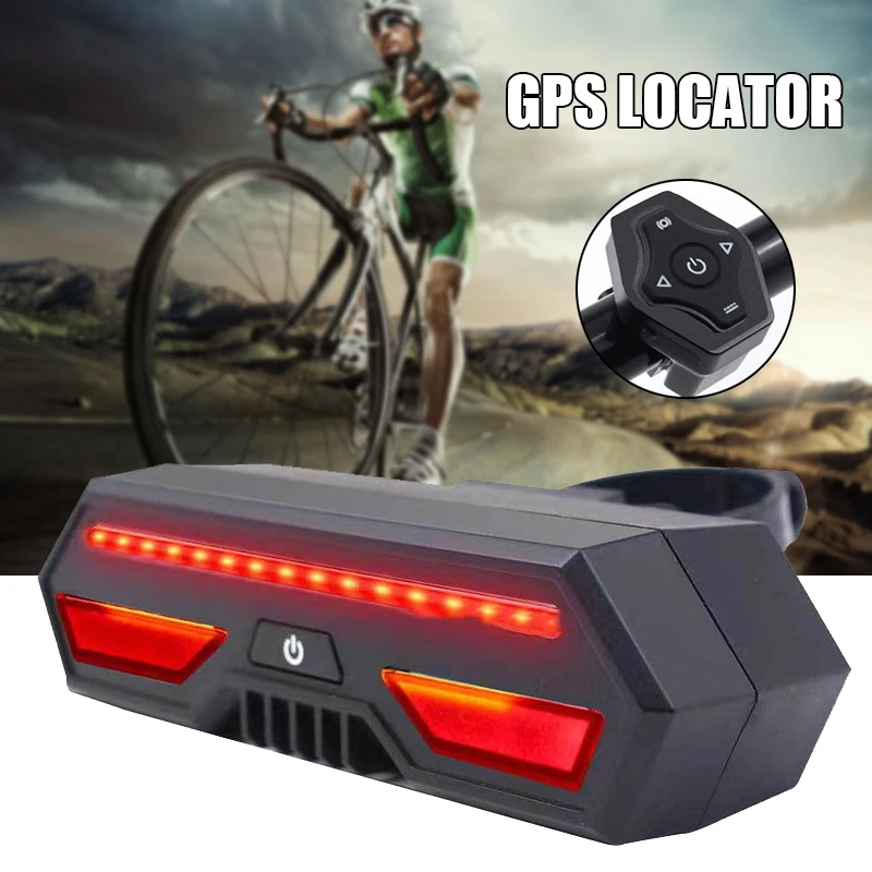 Bike Tail Light with Locating Function Waterproof Cycling Light Tracker Saddle Rod Mount Fits on Any Bike Bicycle Supply H-best