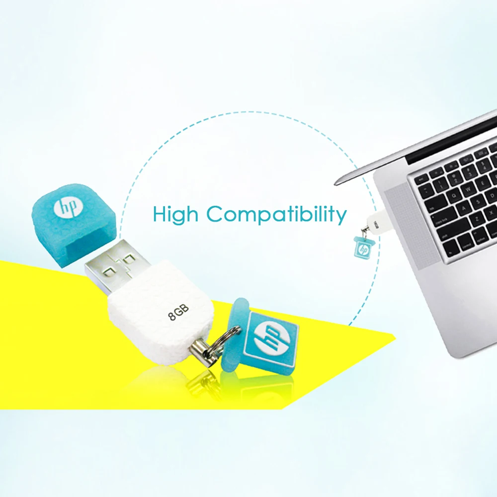 Флеш диск HP mini Kawaii USB 2 0 водонепроницаемый флеш накопитель с изображением