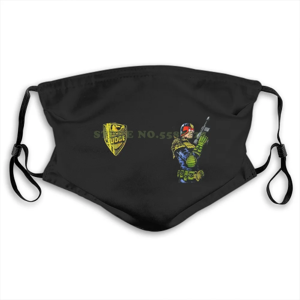 

2000Ad судьи Dredd Стив дилон черные хлопковые хип-хоп для мужчин женщин мужчин маски для лица