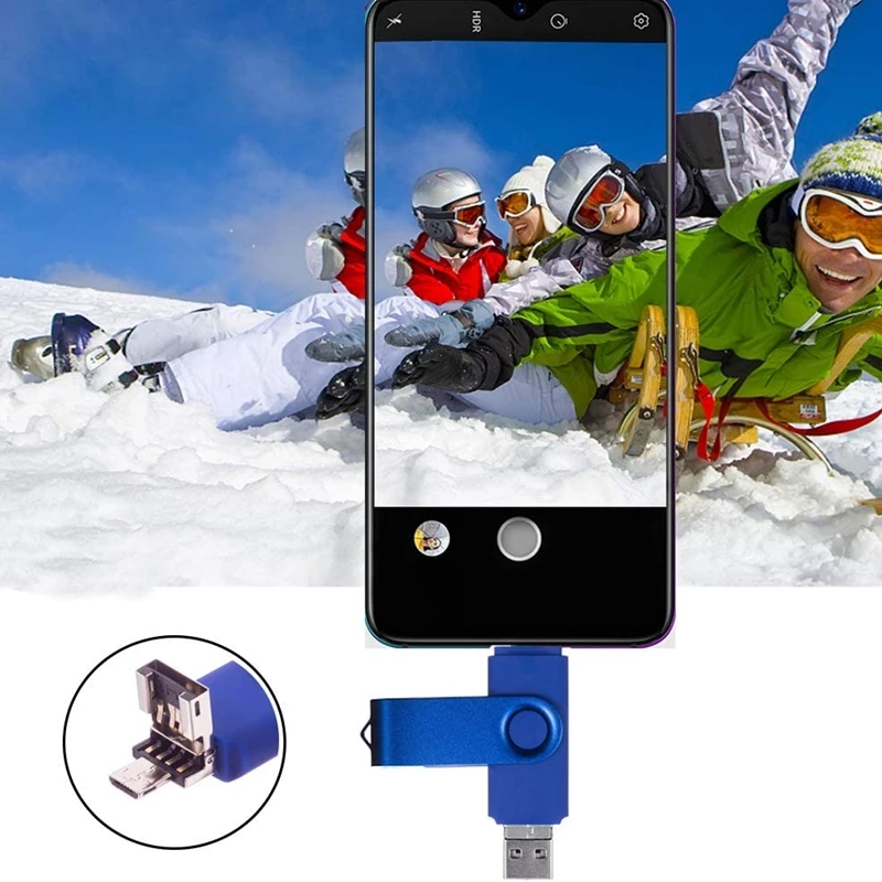 USB флеш накопитель BiNFUL OTG 3 в 1 Type C и Micro для телефона 512 ГБ 256 128 64 32 16 ГБ|USB