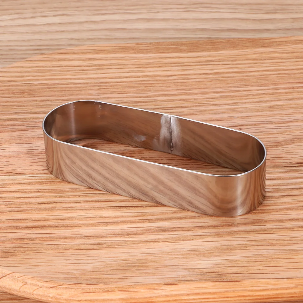 1 шт. мини серебряная нержавеющая сталь металлическая длинная овальная форма для