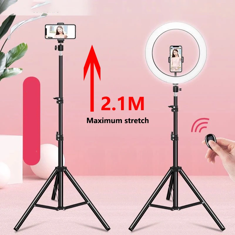 

12-inch LED Selfie ring light 360-degree rotating mobile phone video photography tripod multi-color LED dimmable fill light