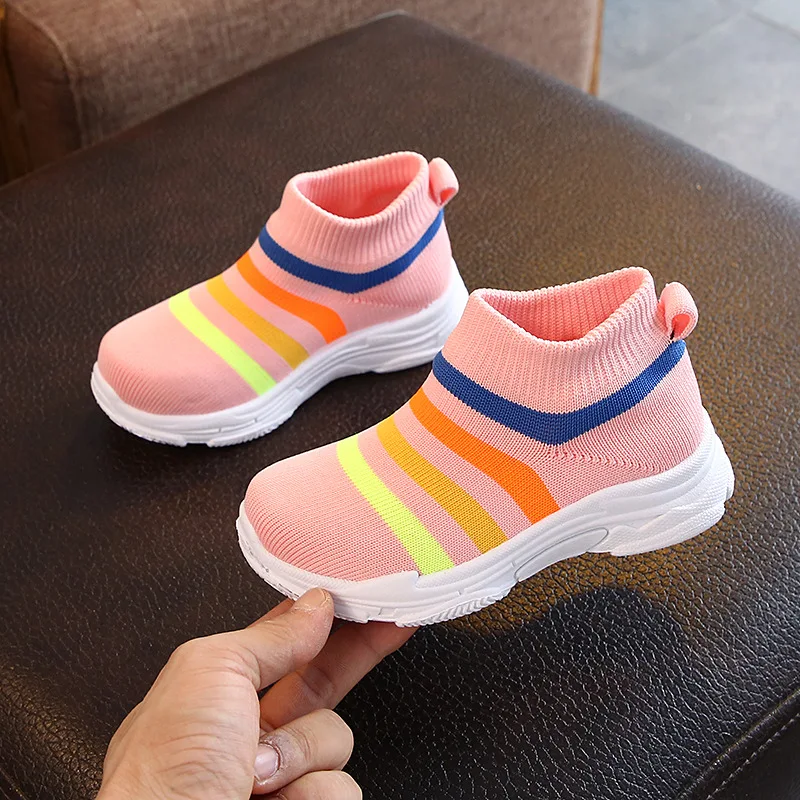 Kids Shoes Sock Sneakers Net Mesh Breathable Leisure Child Sports Running Boys Infant Toddler Girls Sneaker Spring/autumn | Детская