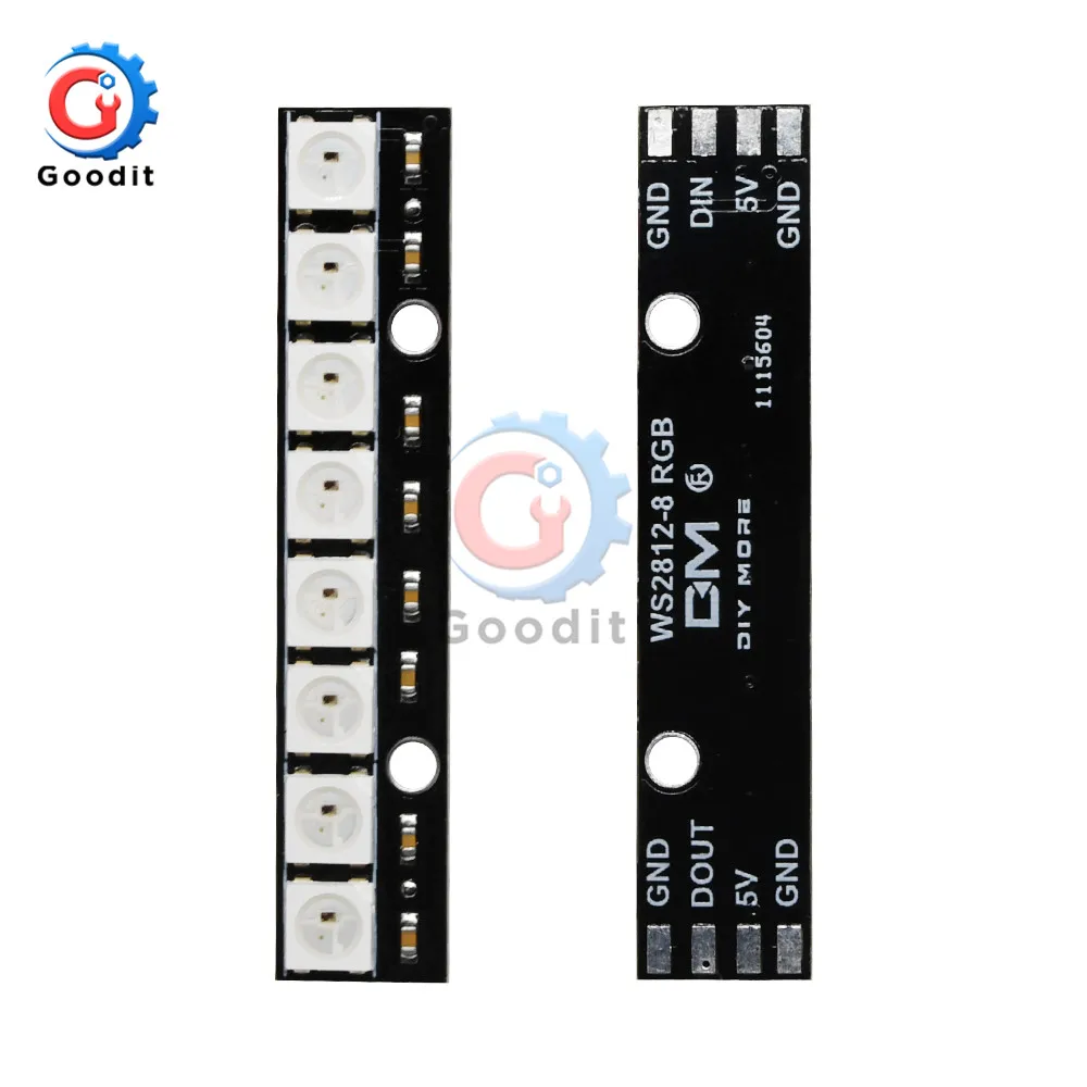 Светодиодная печатная плата WS2812 WS2812B RGB SK6812 RGBW 5050 8/16/25 бит матричная панель 5x5