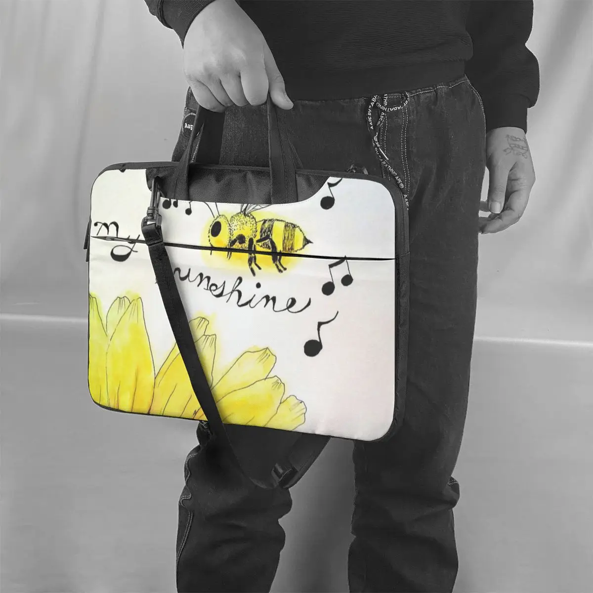 

Bee Laptop Bag Case With Handle Waterproof Computer Bag Stylish Bicycle Laptop Pouch