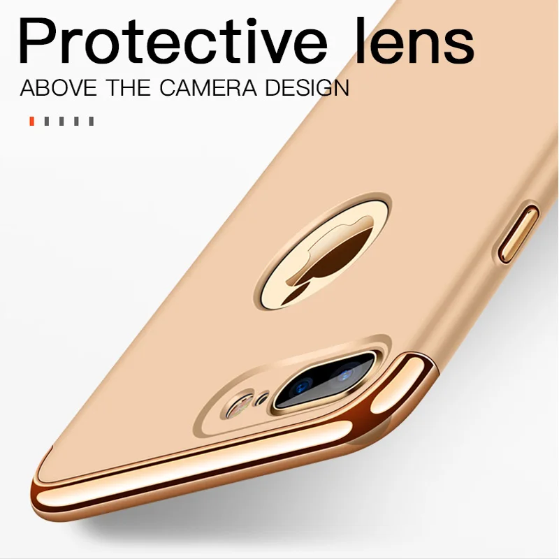 Luxury Plating Shockproof Phone Case For iphone 7 8 Plus 6 6s 5 5s se PC Matte Hard Cover For iphone 11 12 Pro X Xr Xs Max Case images - 6