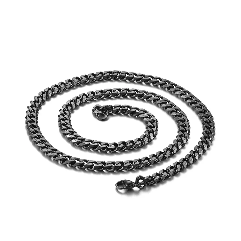 Цепочка из нержавеющей стали для мужчин и женщин ожерелье в стиле хип хоп панк