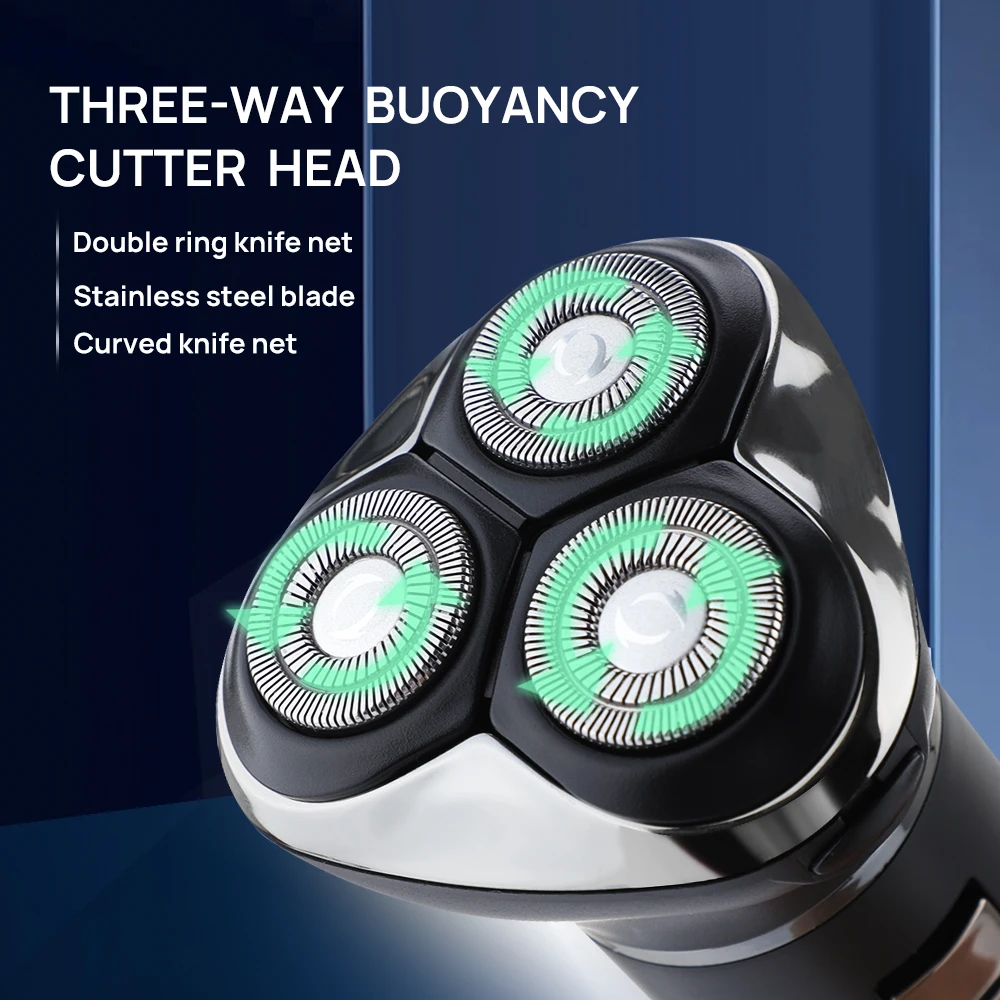 3 in 1 Shaver Man Electric Razor with Hair Cutting Clipper Machine and Nose Trimmer Beard Blades Shaving Set USB Rechargeable | Бытовая