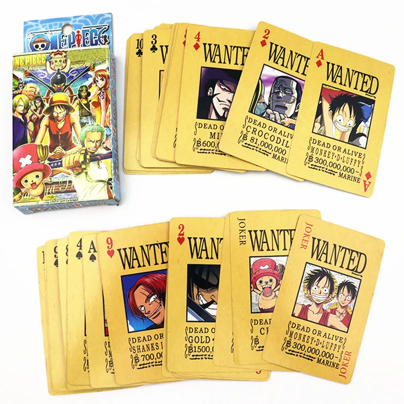 Аниме Покер карты Настольная игра Луффи Чоппер Зоро коллекция палубная карта