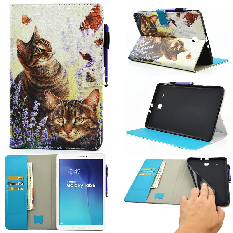 Чехол для Samsung Galaxy Tab E 9 6 модель T561 роскошные милые очки с рисунком совы дерева