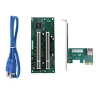 Переходник PCI-Express на двойной PCI-адаптер X16 PCIe, карта расширения, USB 3,0, кабель, дополнительный преобразователь карт TXB024
