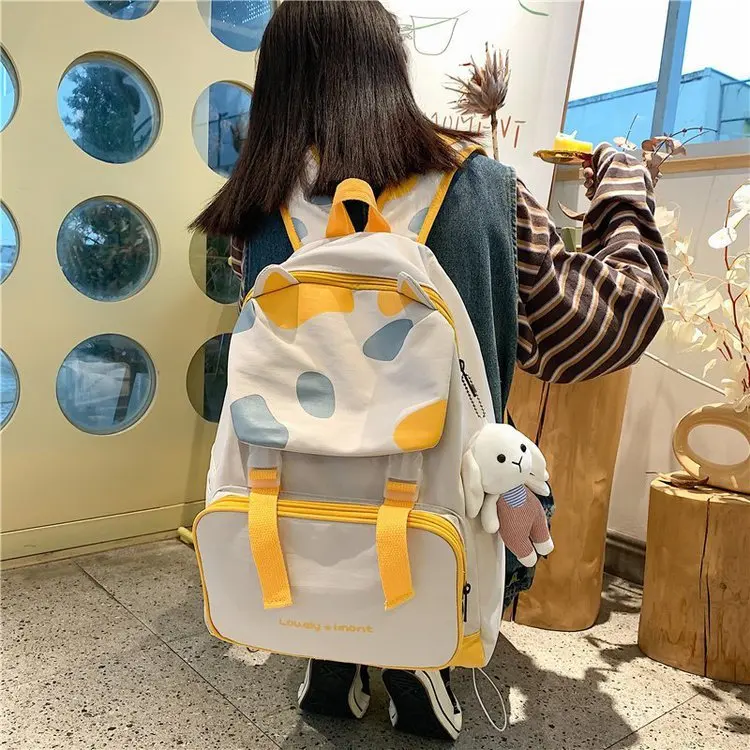 

Japanese School Bags For Teenage Girls Lovely Cartoon Cat Ears Print Backpack Women New2020 Sac Kawaii Backpack Mochila Feminina
