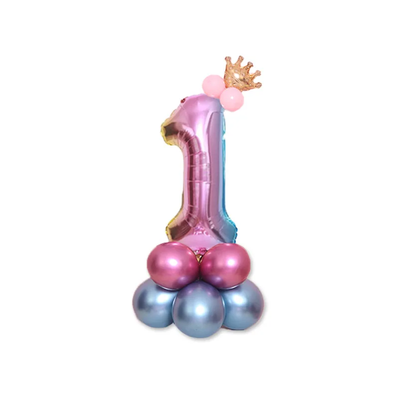 17 шт./компл. 32 дюйма цифры фольги Воздушные шары воздушные Дети День рождения