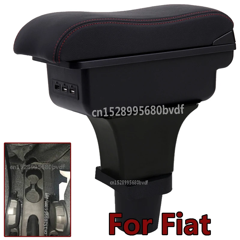 

Подлокотник для Fiat 500, центральный контейнер для хранения с подстаканником, пепельницей и USB-интерфейсом