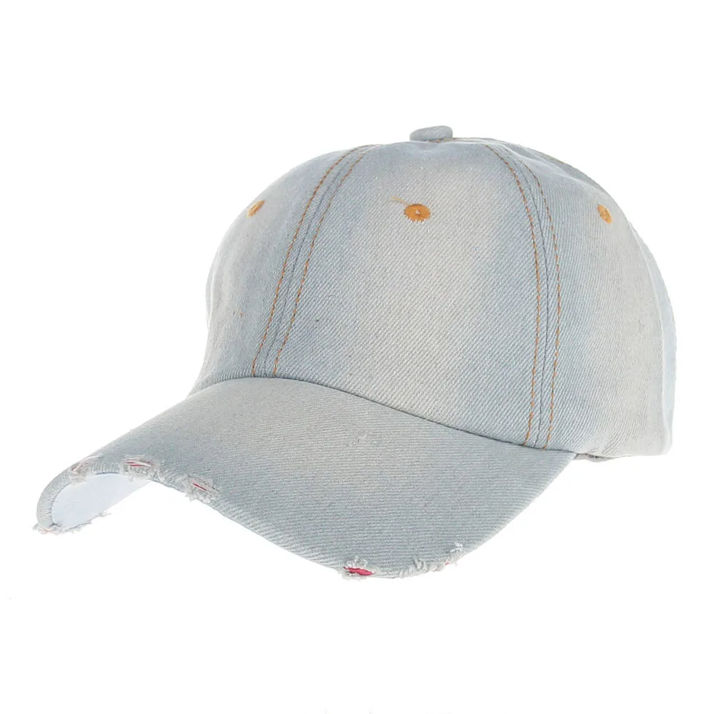 Washed Cotton Baseball Cap 2015 Fashion Mens Womens Jean Sport Hat Casual Denim Snapback Hip Hop Sun gorra hombre Bone | Аксессуары для