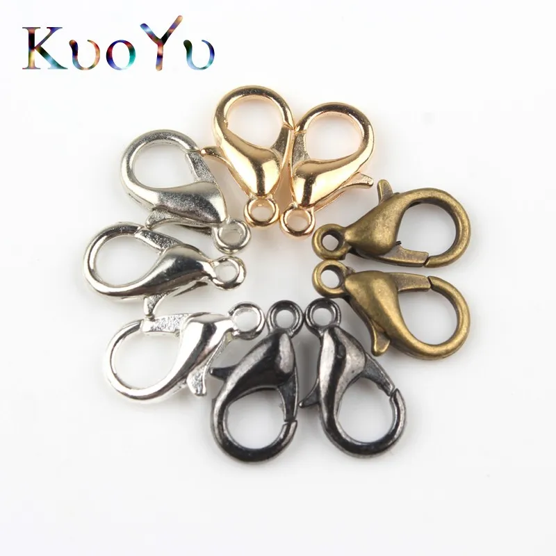 Застежки-карабины для браслетов серебристые золотистые черные металлические