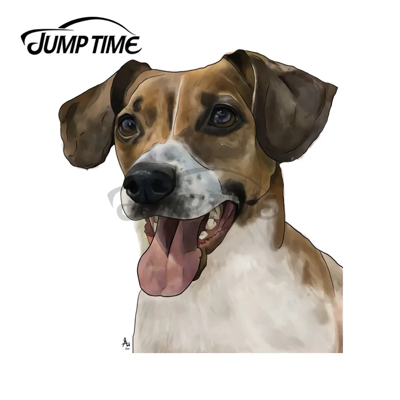 Автомобильные наклейки JumpTime 13x8 8 см Джек Расселл-терьер фотогалерея царапины