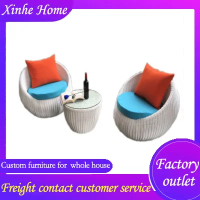 

Диван для отдыха, круглый диван из ротанга, белая лоза, американский стиль, диван для отдыха, угловой диван