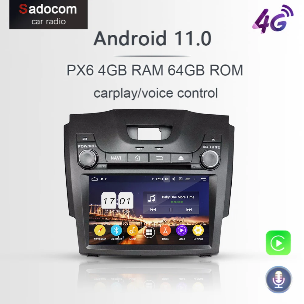 720P PX6 Android 11 0 8 ядер 4G 64G Автомобильный DVD Плеер Автомагнитола для Chevrolet Trailblazer Colorado