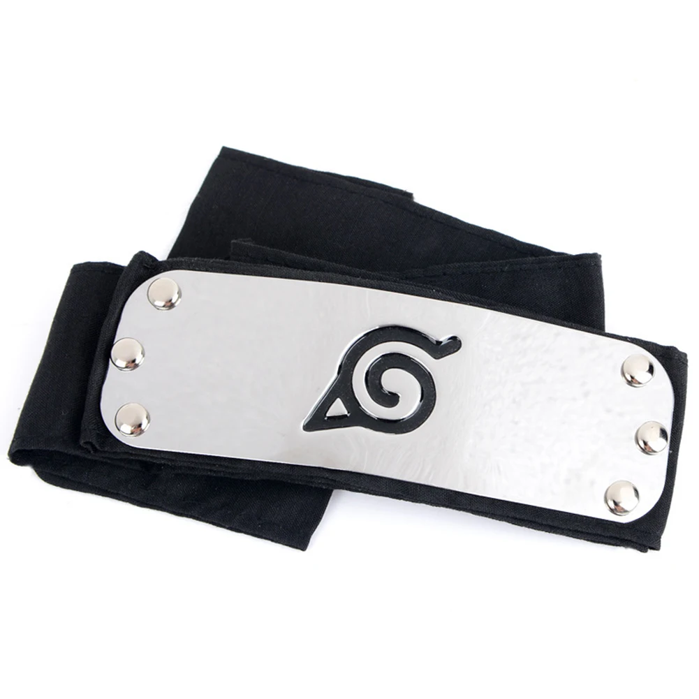 Black Leaf Village Headband for Narut Cosplay Headdress Anime Kakashi Itachi Akatsuki Madara Cartoon |