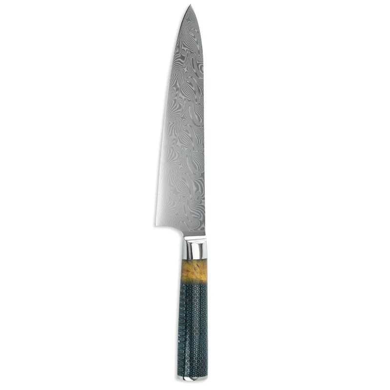 

67 Layers Japanese 10Cr15CoMov Damascus Steel Kitchen Knives Honeycomb Resin Handle 8 Inch Brand Professional Sharp Chef Knife