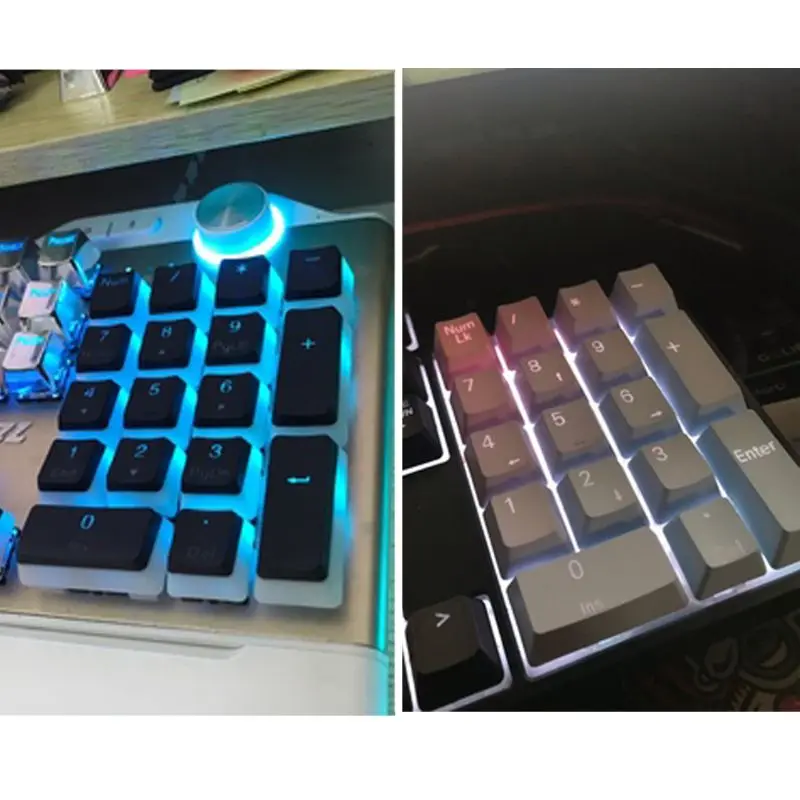 17 клавиш RGB верхняя печать PBT выстрел подсветка клавиатура колпачок для