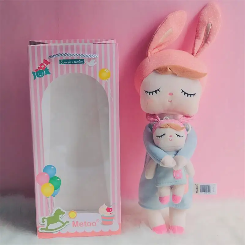 Metoo плюшевые игрушки мягкие куклы Angela Dreaming Girl с коробкой плюшевый кролик подарок